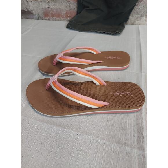 Unbranded Shoes - Panama Jack Womens Sz 8 Flip Flops Sandals Brown Pink Orange Thong Beach Summer
